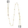 Pince-tétons avec chaîne Tweezers Pearls Taboom Dorées