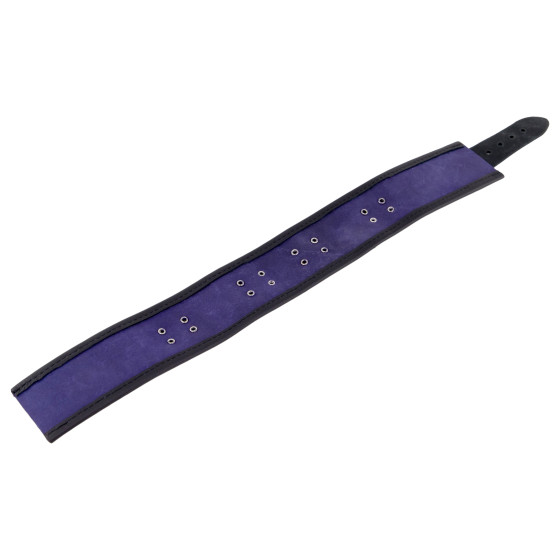 Collier en cuir 3 Anneaux D Violet-Noir