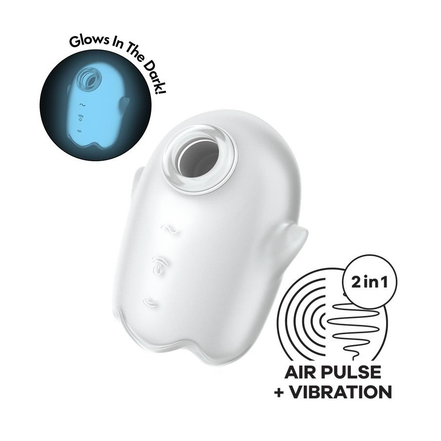 Stimulateur de clitoris Glowing Ghost Blanc