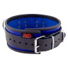 Collier en cuir - 3 anneaux D - Bleu/Noir
