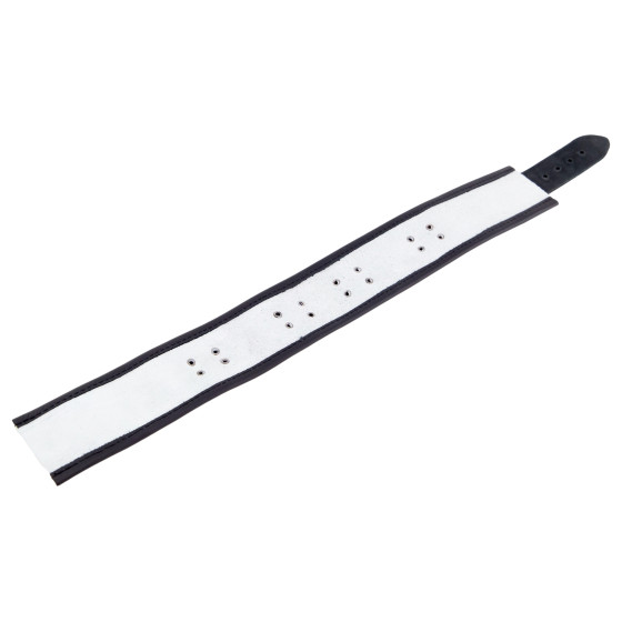 Collier en cuir 3 Anneaux D Blanc-Noir