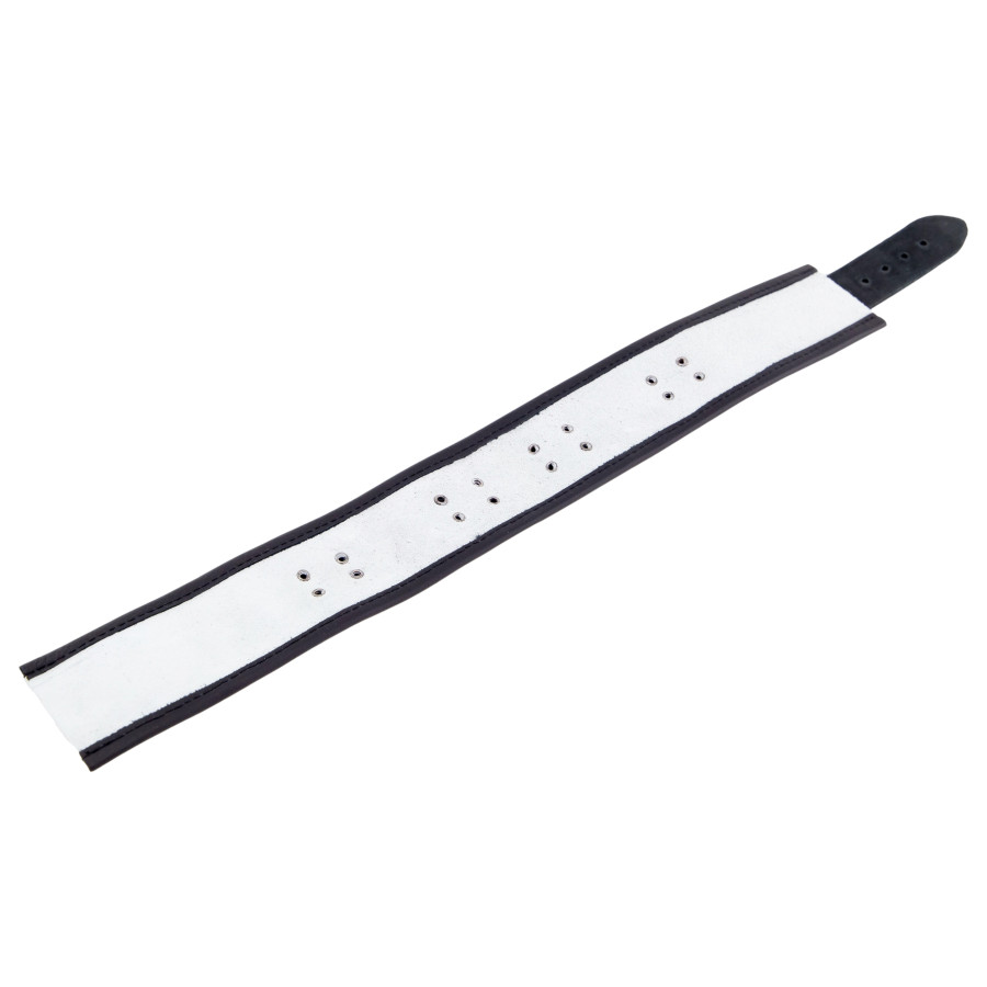Collier en cuir 3 Anneaux D Blanc-Noir