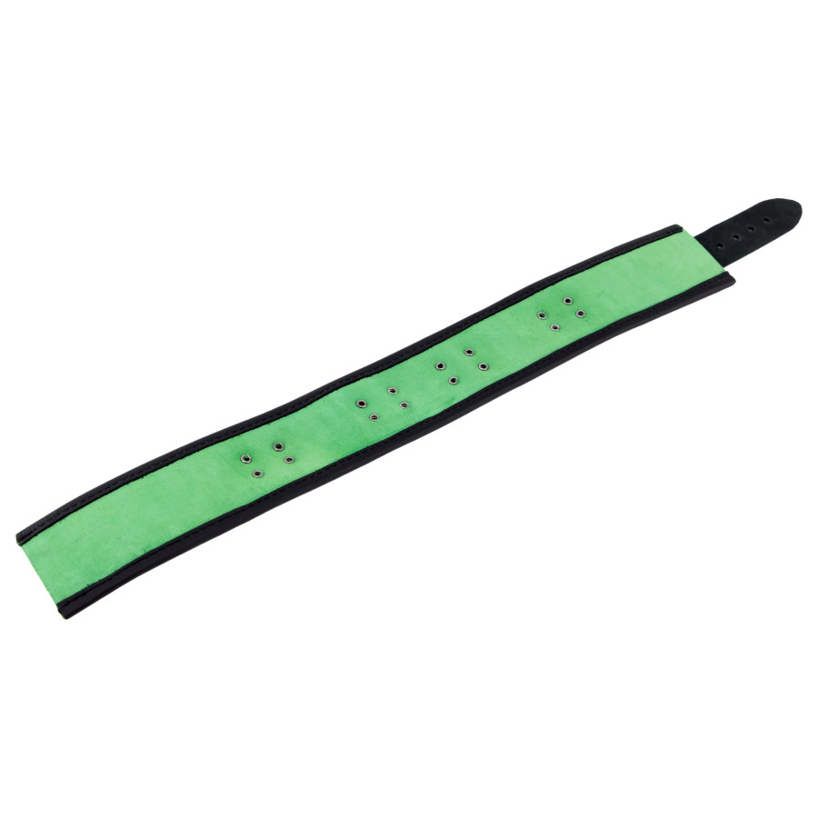 Collier en cuir 3 Anneaux D Vert-Noir