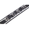 Collier en cuir 3 Anneaux D Blanc-Noir