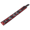 Collier en cuir 3 Anneaux D Rouge-Noir