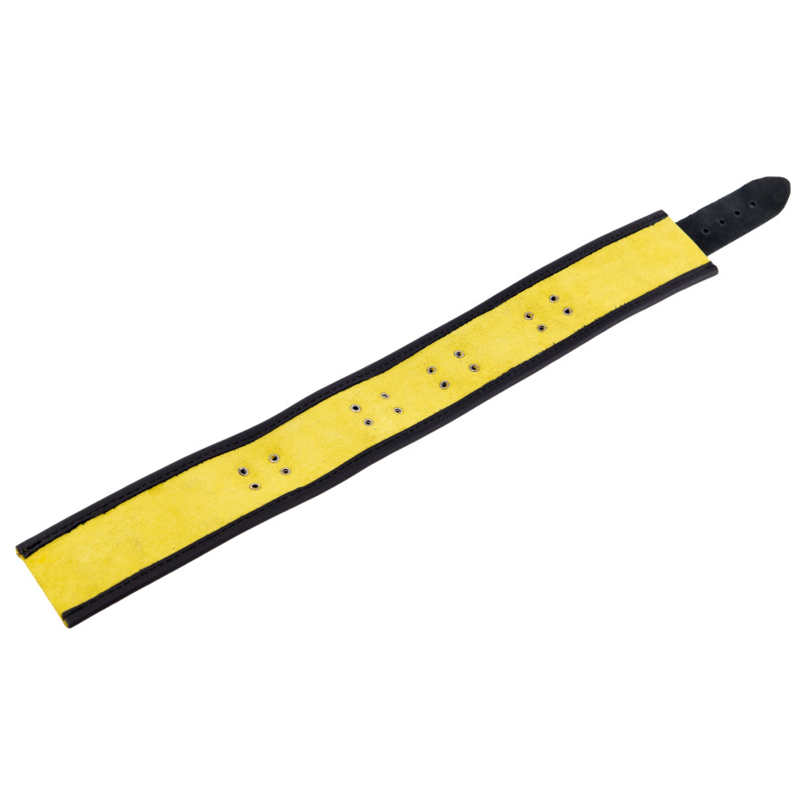 Collier en cuir 3 Anneaux D Jaune-Noir