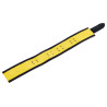 Collier en cuir 3 Anneaux D Jaune-Noir
