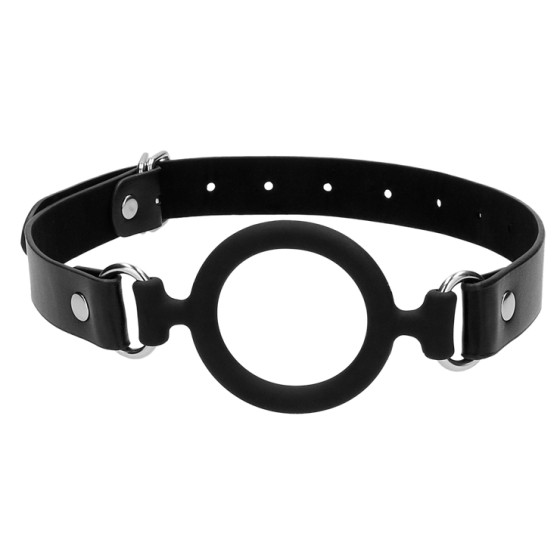 Bâillon en silicone Ring Gag 40mm Noir