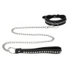 Collier-Laisse à Strass Diamond Studded Noir
