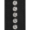 Collier-Laisse à Strass Diamond Studded Noir