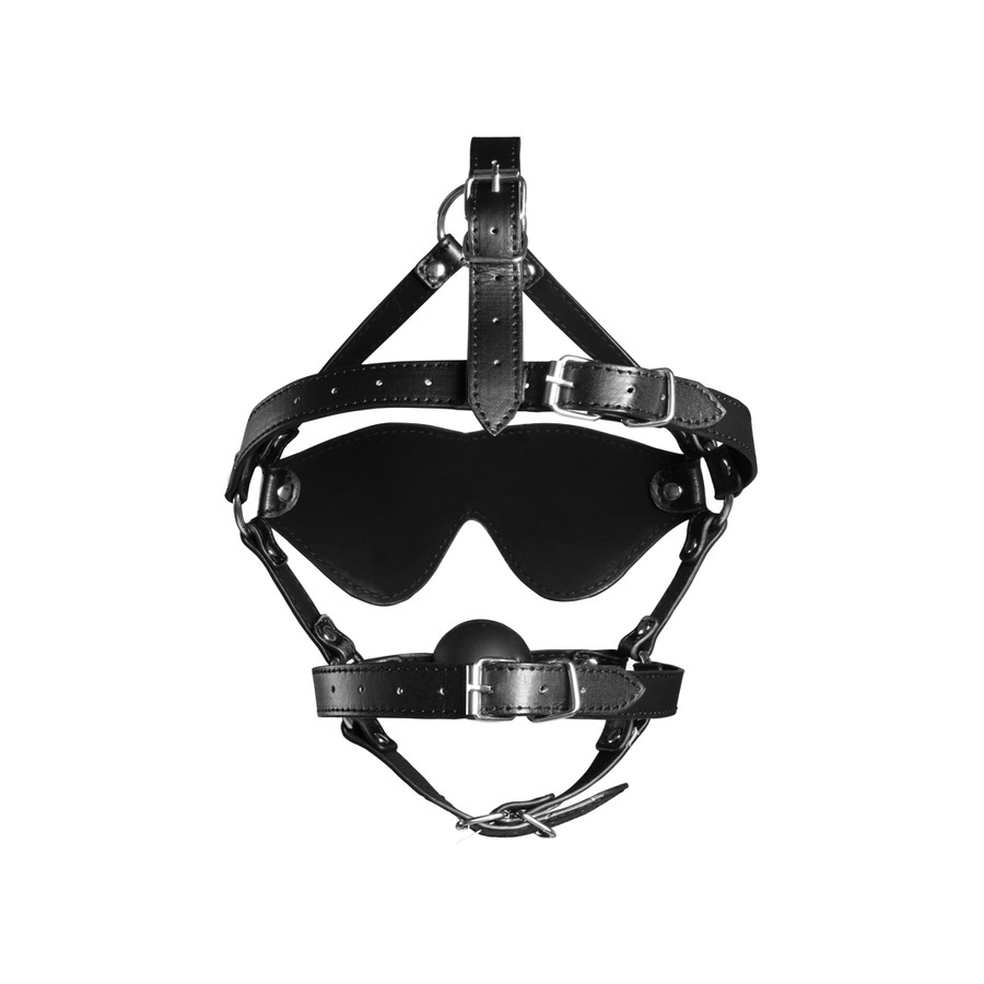 Bâillon Muselière avec Boule et Masque Gag Xtreme Noir