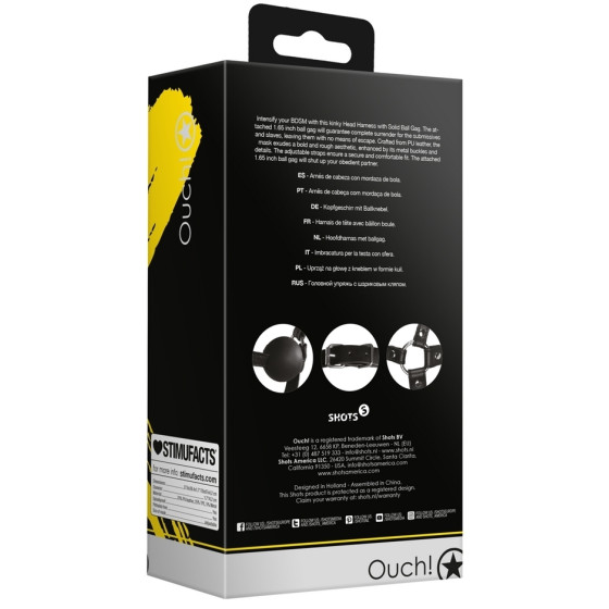 Bâillon Muselière avec boule Gag Xtreme Noir