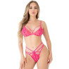 Ensemble Soutien-Gorge String Floral Set Rose