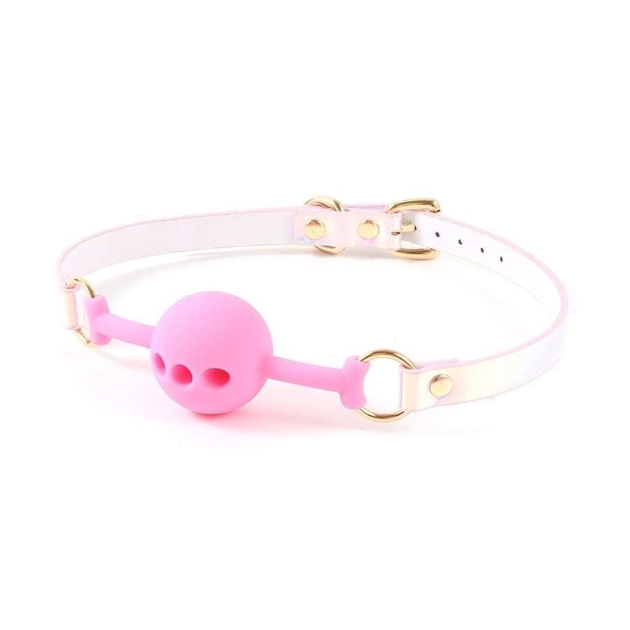 Bâillon Boule Laser Rose