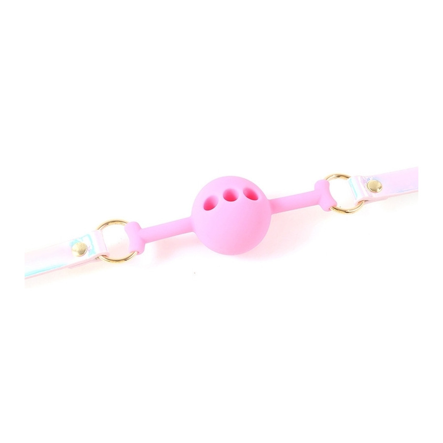 Bâillon Boule Laser Rose
