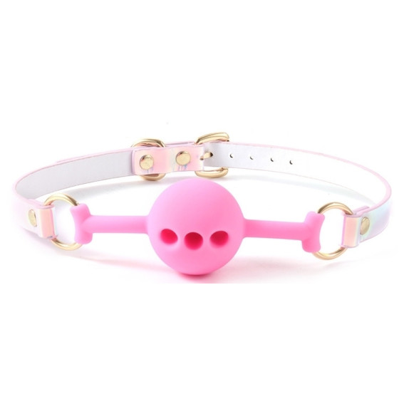 Bâillon Boule Laser Rose