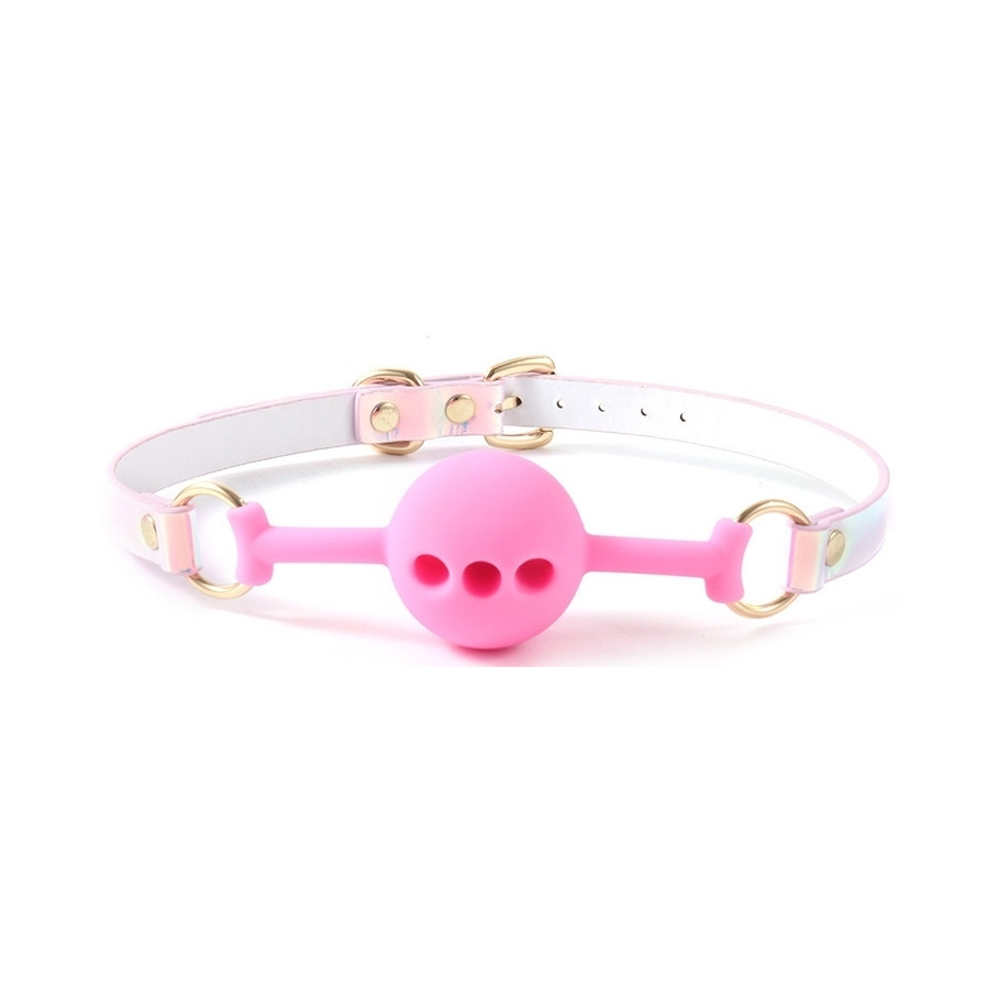 Bâillon Boule Laser Rose