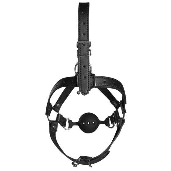 Bâillon Boule avec Crochet nasal Gag Noise Noir