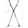 Croix de bondage pour porte Blackcross Noire