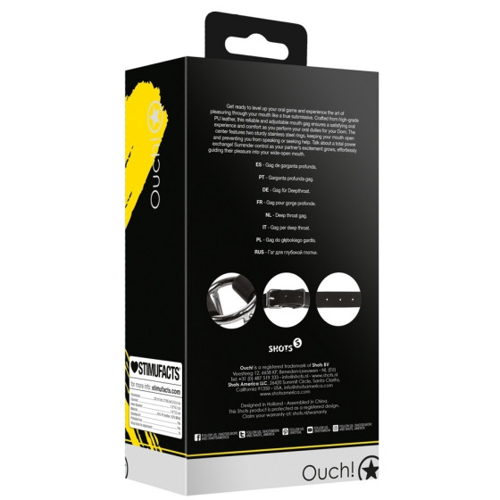Bâillon Gorge Profonde Xtreme Deep 37mm Noir