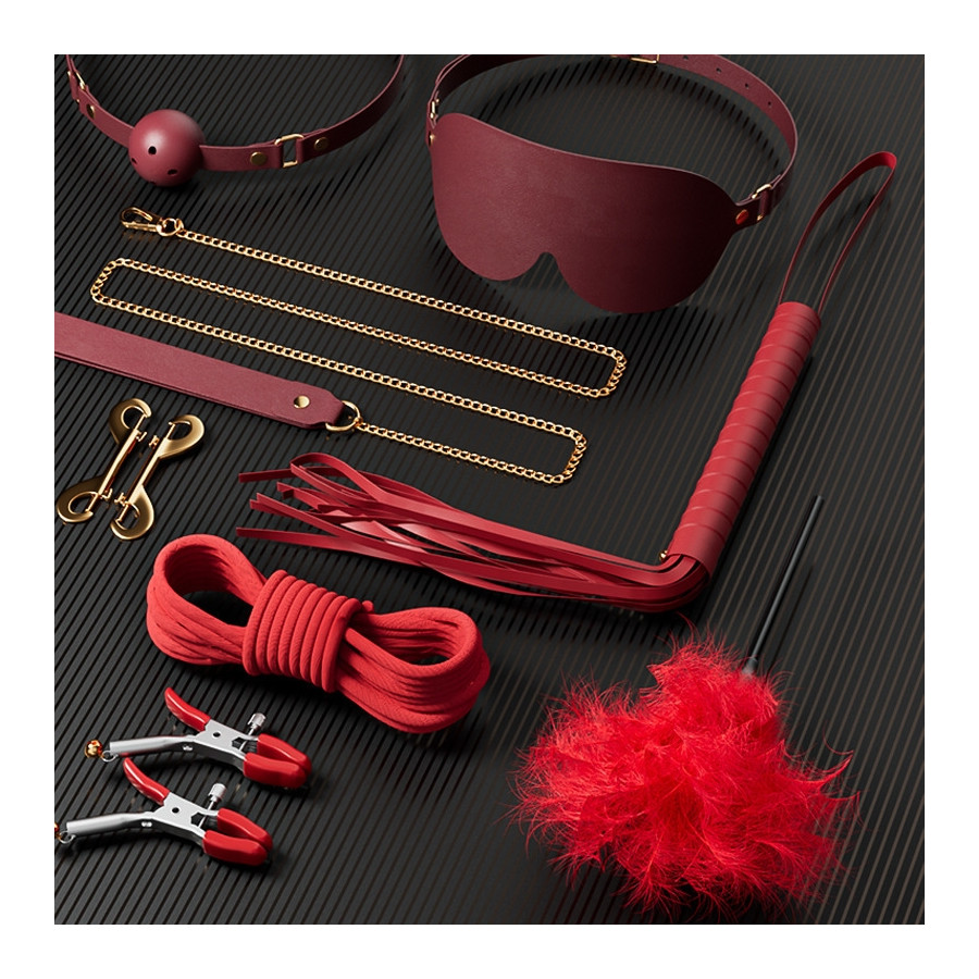 Kit BDSM 11 Pièces Clarissa Rouge