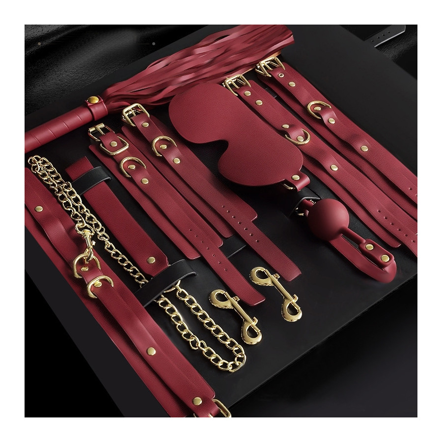 Kit BDSM 11 Pièces Clarissa Rouge