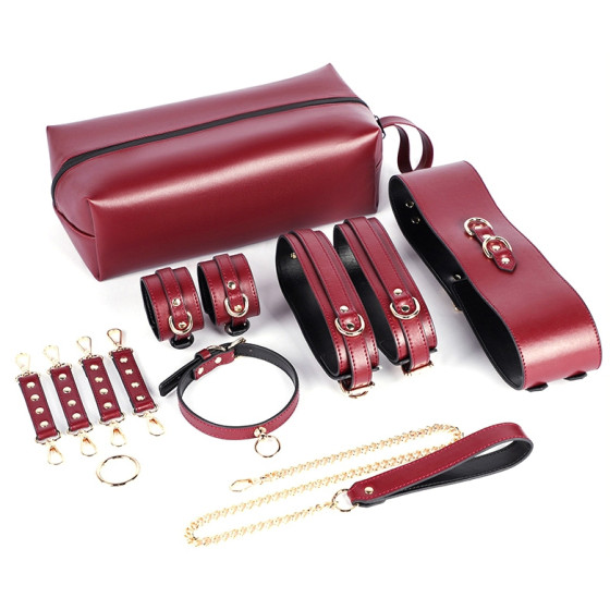 Set BDSM 6 pièces Rouge foncé