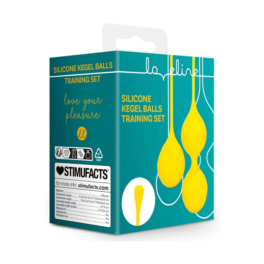 Boules de Kegel en silicone Balls Training Jaunes