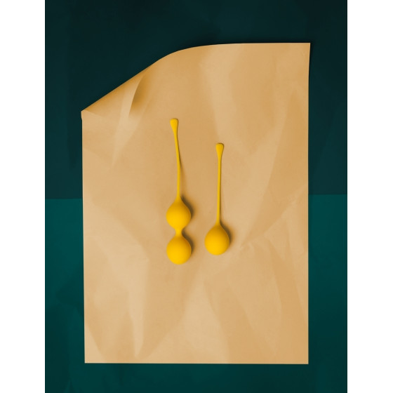 Boules de Kegel en silicone Balls Training Jaunes