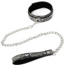 Collier-laisse Snakine Noir-Argenté