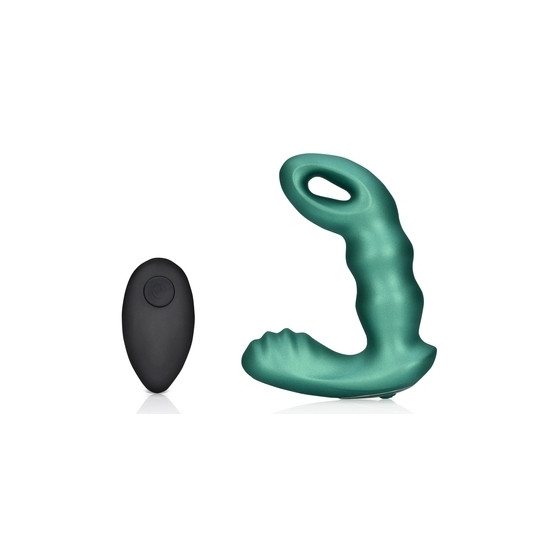 Beaded Prostate Stimulator 10 x 3.5cm Metallic Green