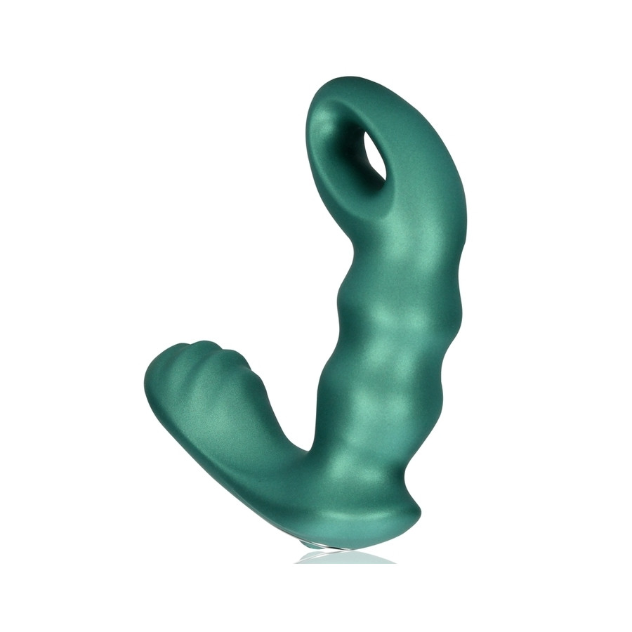 Beaded Prostate Stimulator 10 x 3.5cm Metallic Green