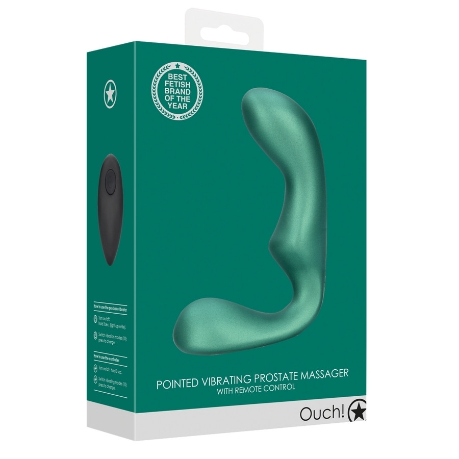Pointed Prostate Stimulator 11.5 x 3.5 cm Metallic green