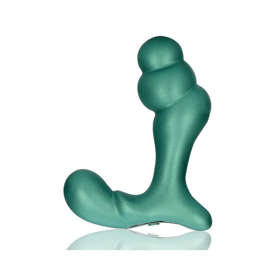 Stacked Prostate Stimulator 10 x 3.6 cm Metallic green