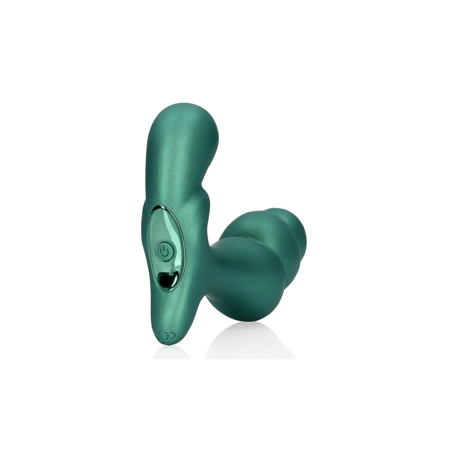 Stacked Prostate Stimulator 10 x 3.6 cm Metallic green