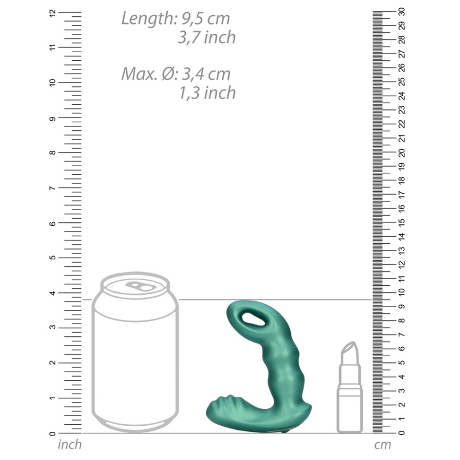 Beaded Prostate Stimulator 10 x 3.5cm Metallic Green