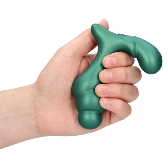 Stacked Prostate Stimulator 10 x 3.6 cm Metallic green