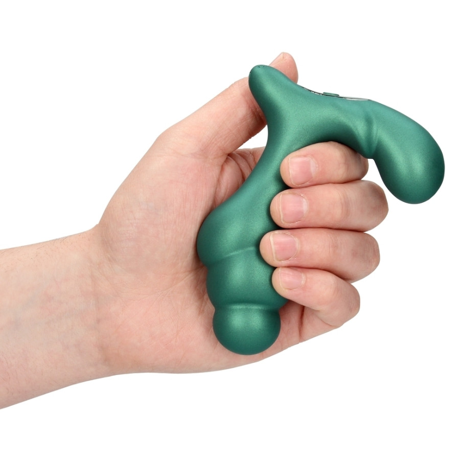 Stacked Prostate Stimulator 10 x 3.6 cm Metallic green