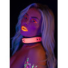 Collier-Laisse phosphorescent Glow Pink Taboom