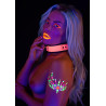 Collier-Laisse phosphorescent Glow Pink Taboom