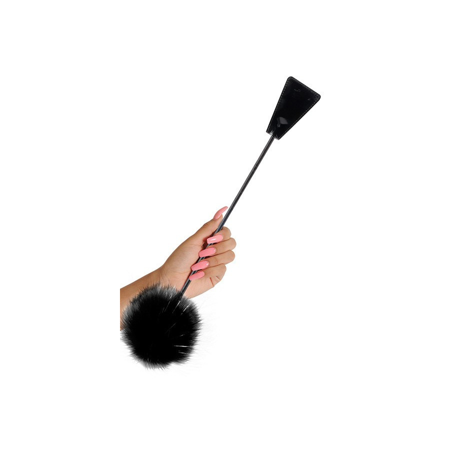 Cravache Feather Crop Noire 50 cm