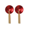 Cache-Tétons Sequin avec Chaîne Nipple Couture Rouge