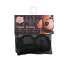 Cache-Tétons Satin avec Pompon Nipple Couture Noir