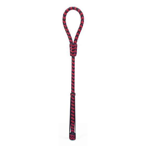 Cravache Round 50cm Noir-Rouge