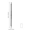 Spreaderiron Adjustable Tie-Bar 96 cm Black