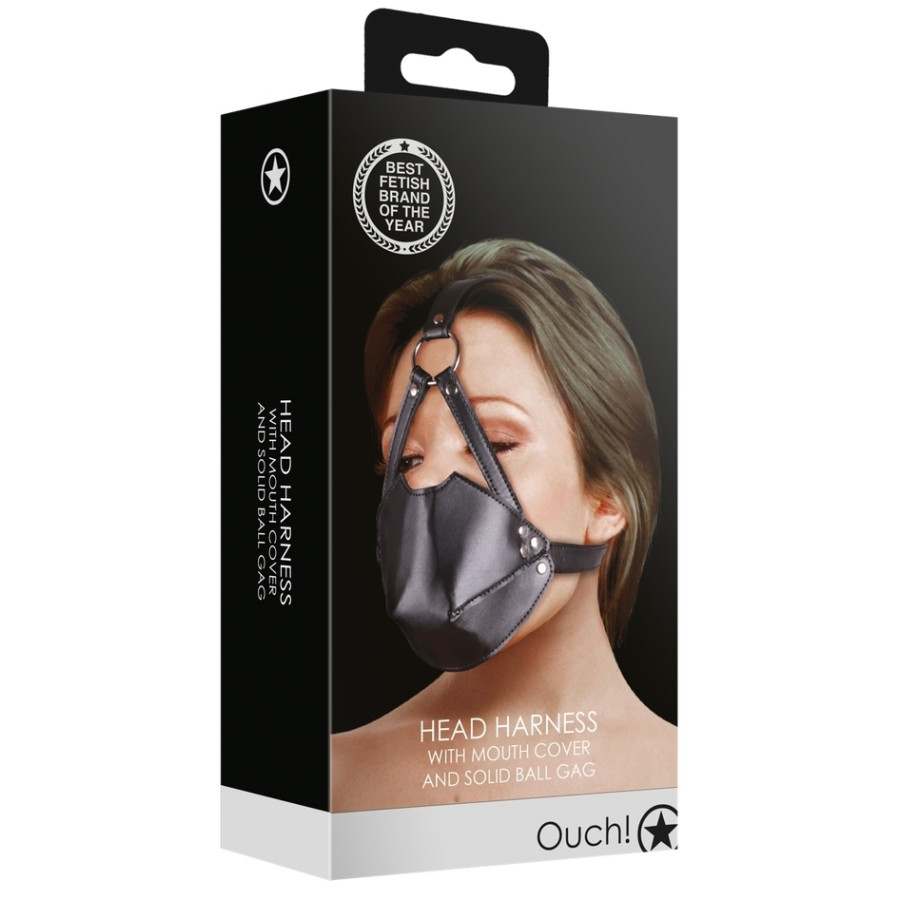 Gag with Ball and Muzzle Gag Black