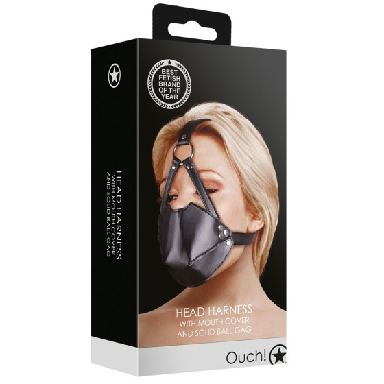 Muselière avec Bâillon Head Harness Noire