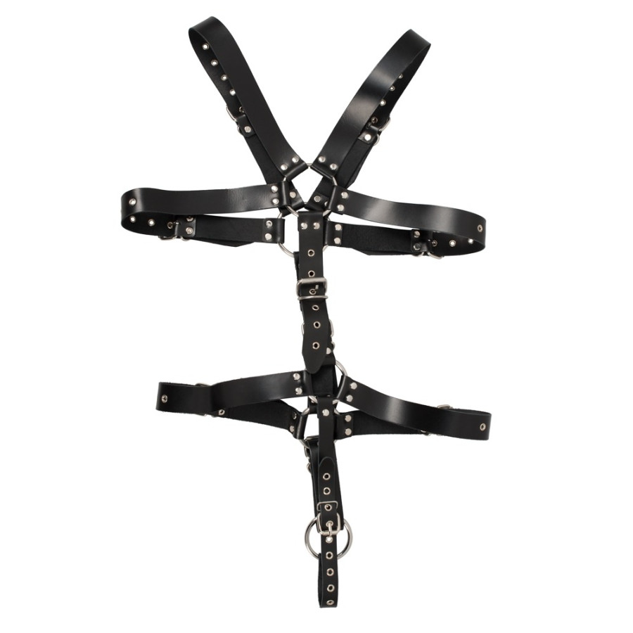 Harnais Complet en Cuir avec Anneau Pénien Leathercock S/L