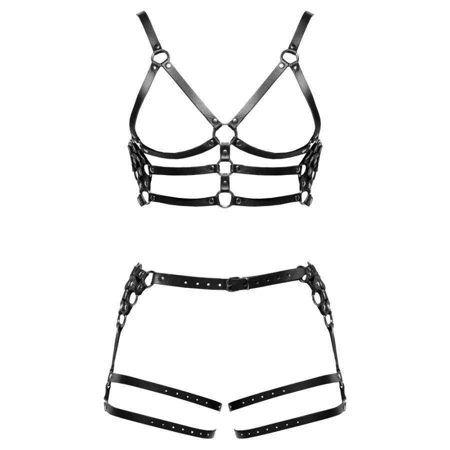 Harnais En Cuir Torse et Cuisses Leatherset M/L