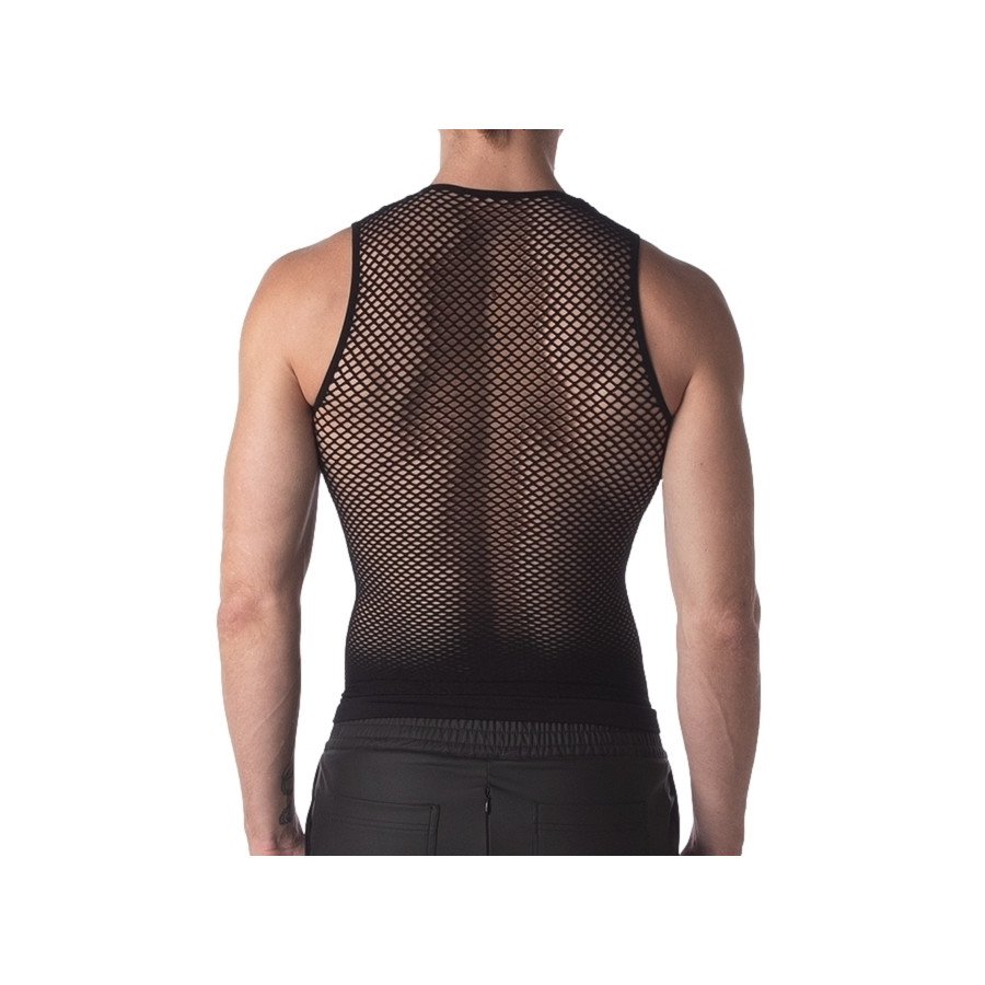 Stefano Mesh Tank Top Black